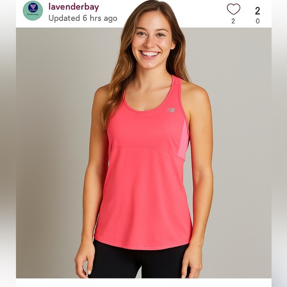 New Balance Racer Back Athletic Tank Size Medium - Picture 1 of 8
